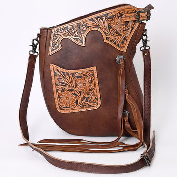 American Darling Cross Body Hand Tooled Genuine Leather Western Women Bag | Black Handbag Purse Crossbody for Cute